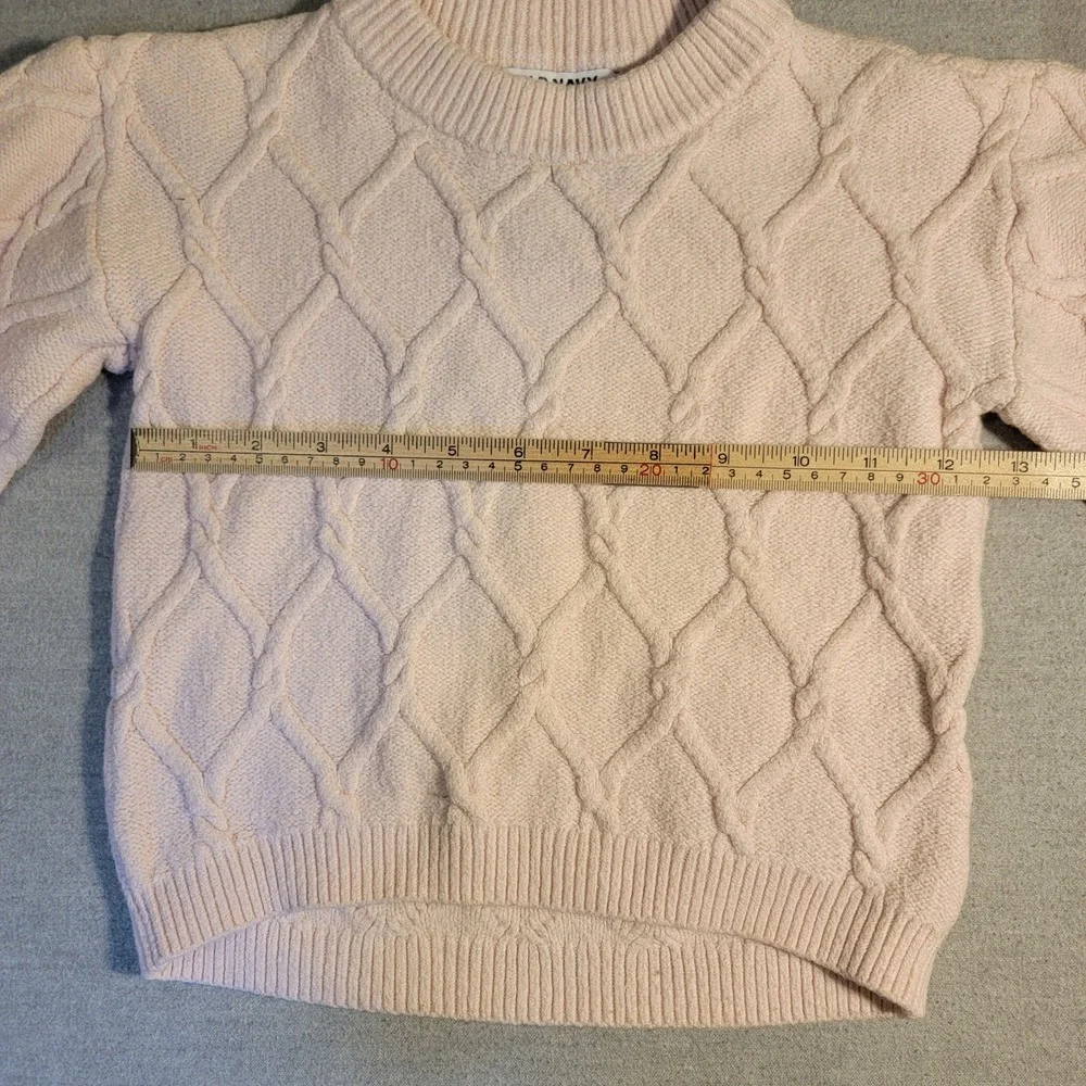 Old Navy Cable Knit Sweater Kids 5T Pink Good SoSoft Crew Neck Long Sleeve